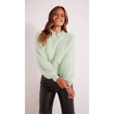 Luma Fluffy Sweater  - Mint