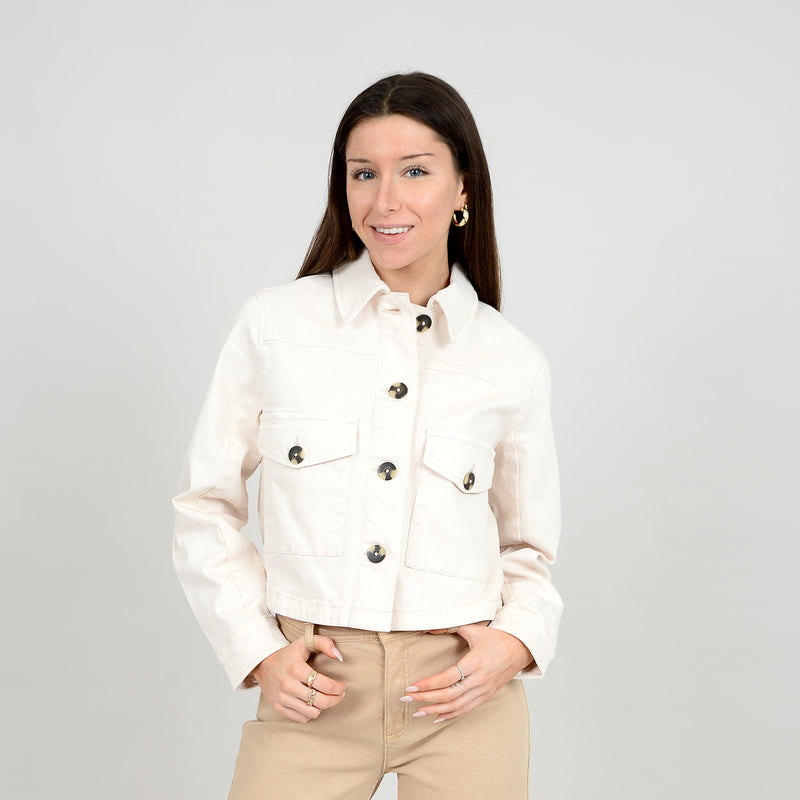 Mimi Patch Pocket Jacket - Bleached Sand