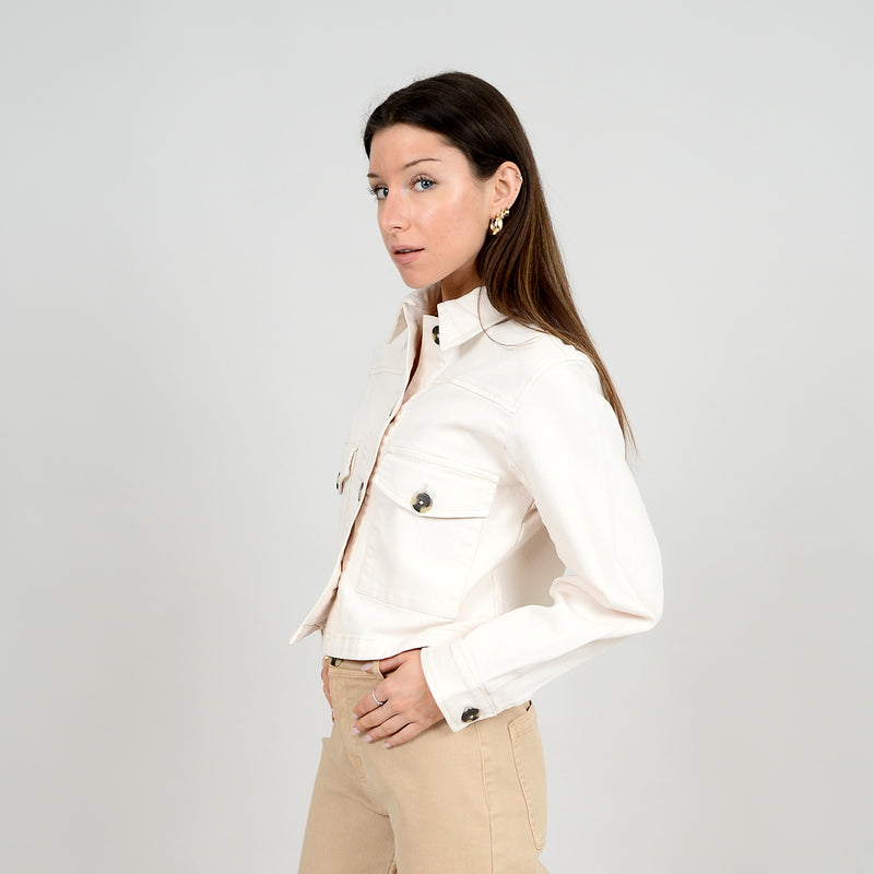 Mimi Patch Pocket Jacket - Bleached Sand