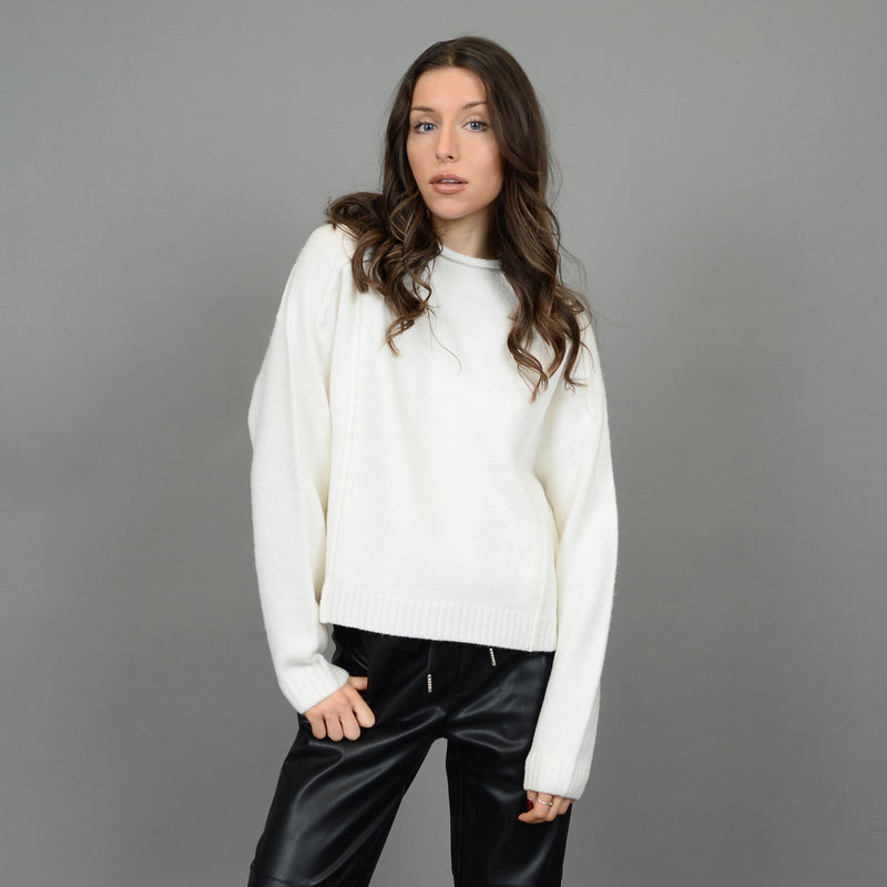 Noella Long Sleeve Funnel -  Winter White