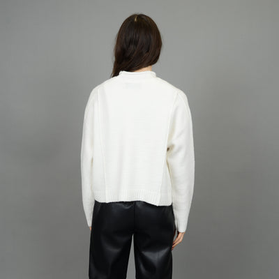 Noella Long Sleeve Funnel -  Winter White