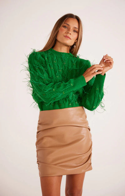 Cleo Feather Jumper - Green