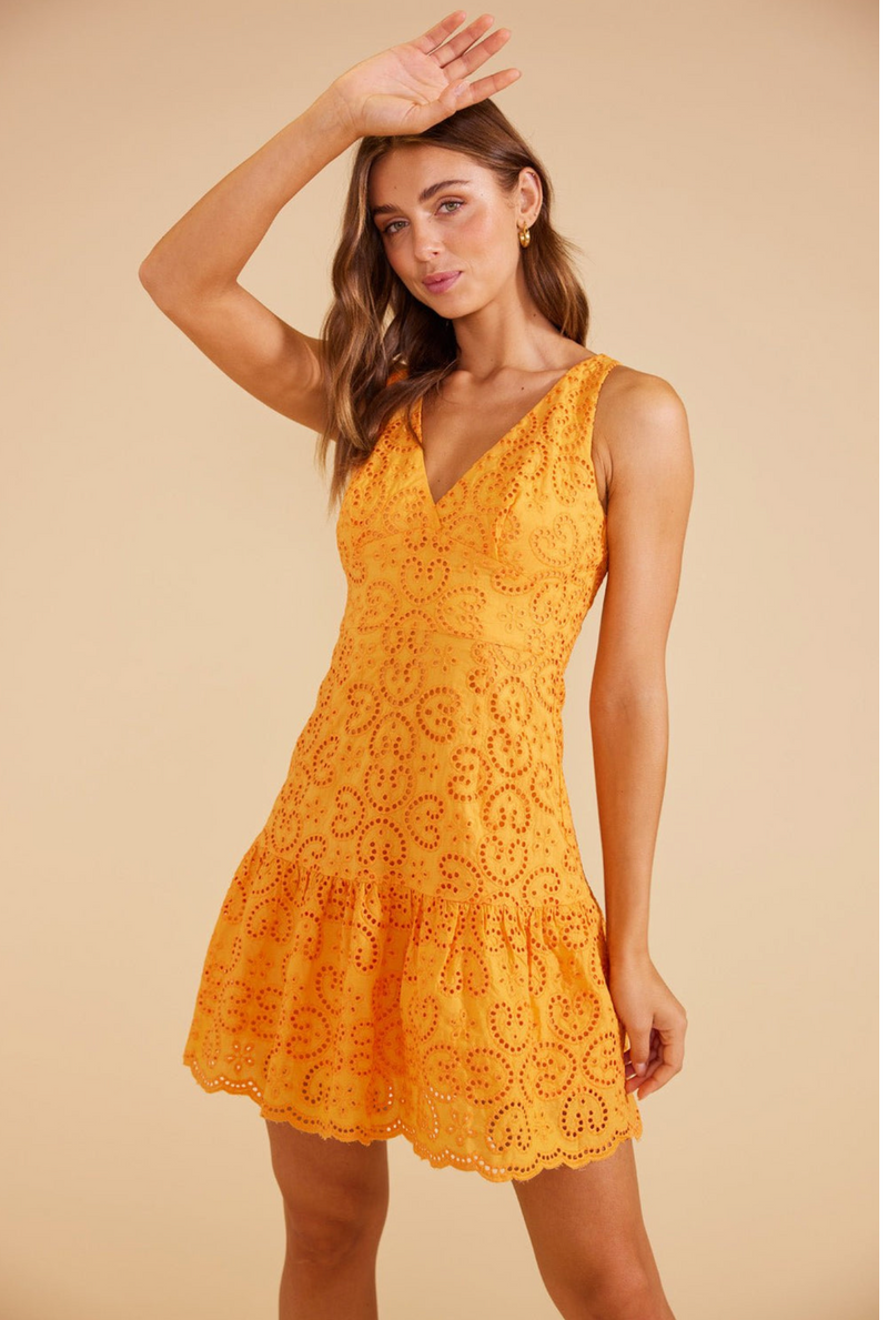 Huxton Mini Dress - Orange
