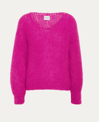 Milana LS Mohair Knit - Neon Pink