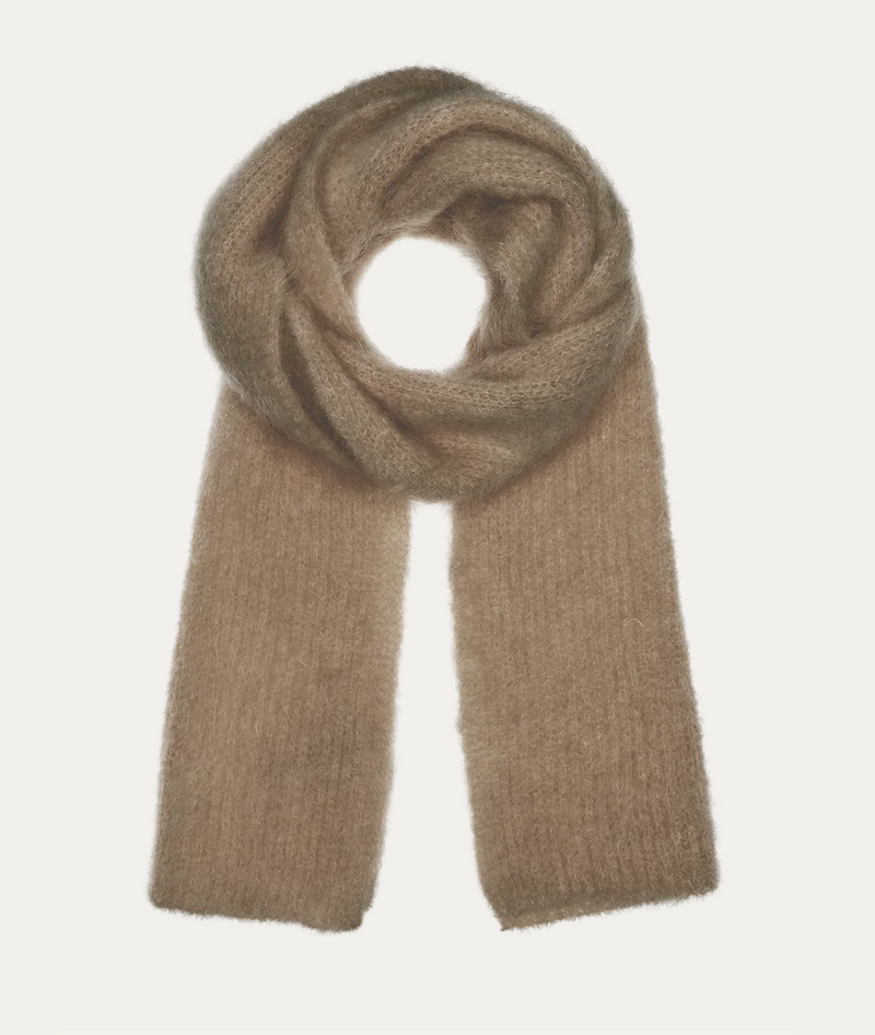 Lisa Mohair Scarf - Medium Brown