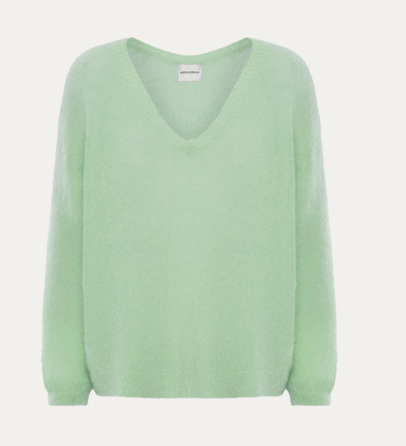 Silja V Neck Knit -  Mint Green