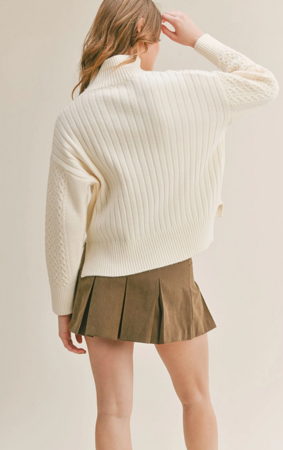 Liss Turtleneck Sweater - Ivory