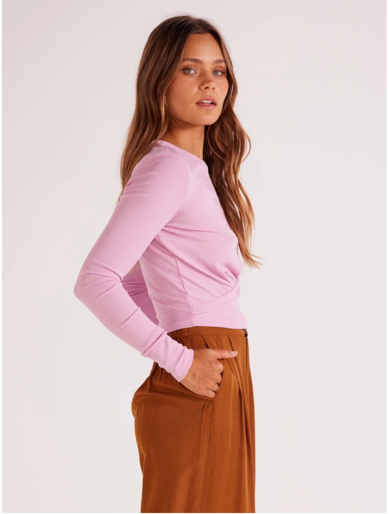 ASTRID LONG SLEEVE TOP - LILAC