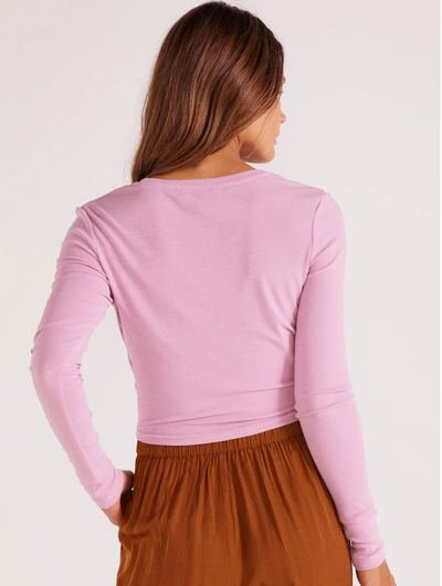 ASTRID LONG SLEEVE TOP - LILAC