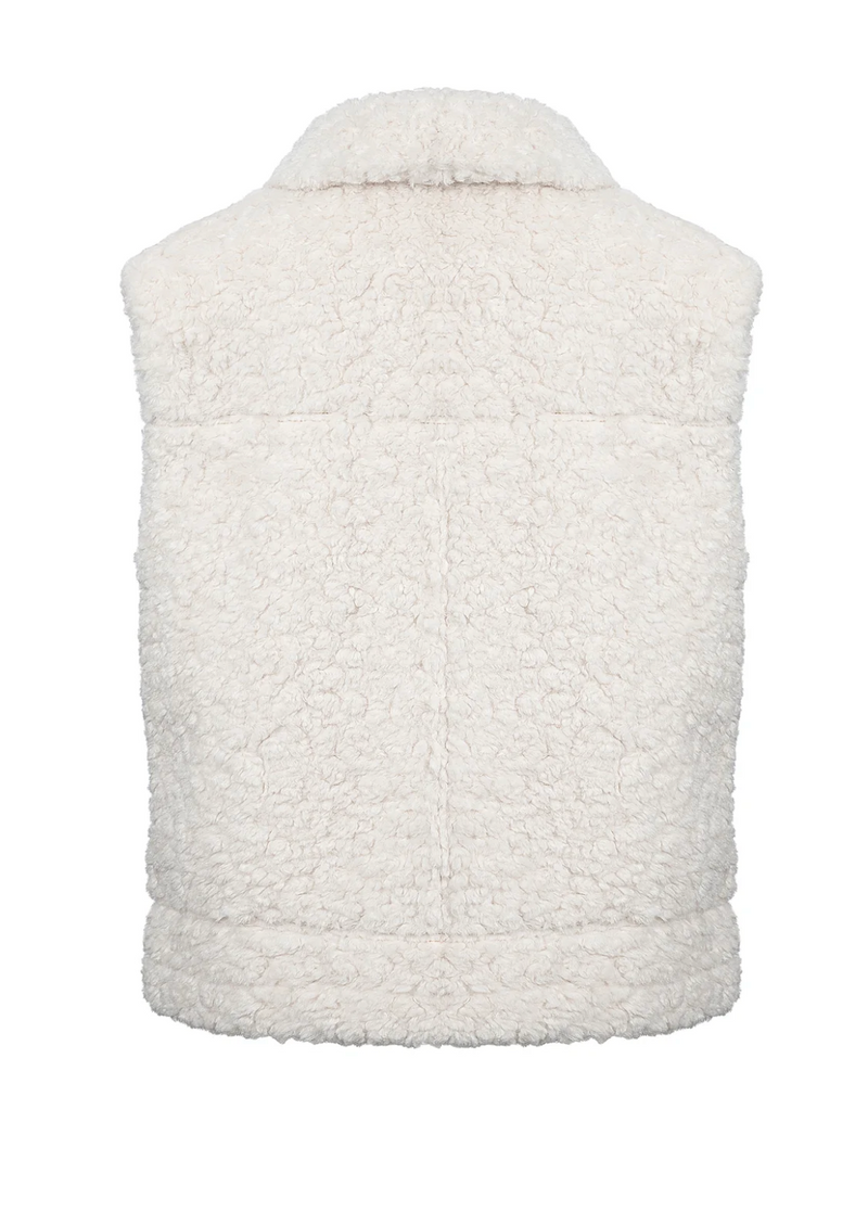 Reversible oversize Gilet - Cream