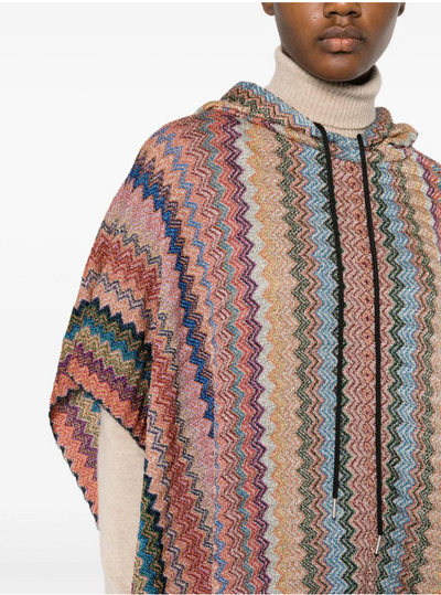 Missoni zigzag-pattern hooded poncho