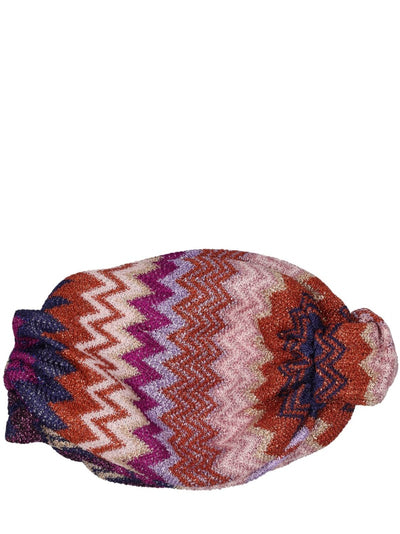 Missoni Pink & Purple Zigzag metallic-knit headband