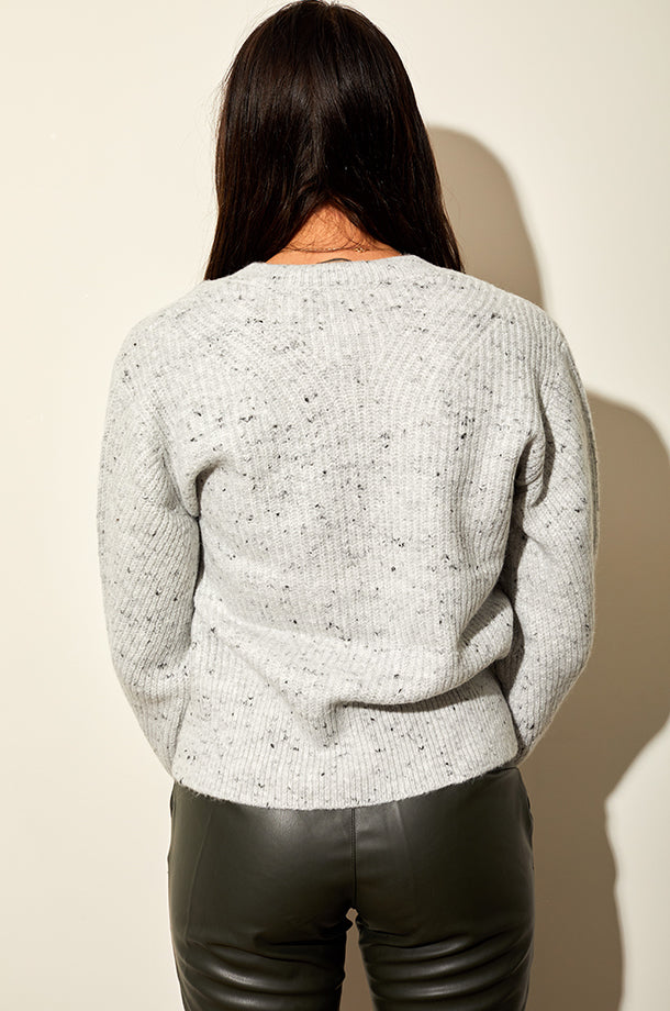 RD Susan Mossy Slub V-Neck Sweater