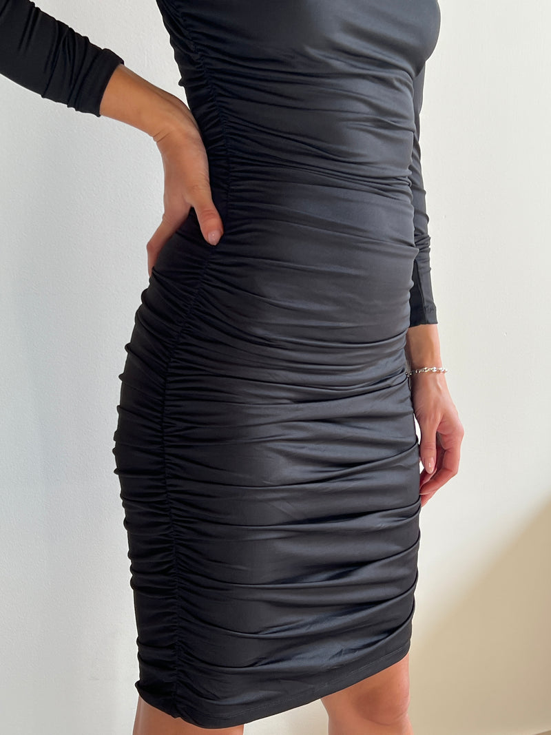 Ladies Sexy Midi Dress - Black