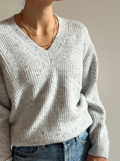 RD Susan Mossy Slub V-Neck Sweater