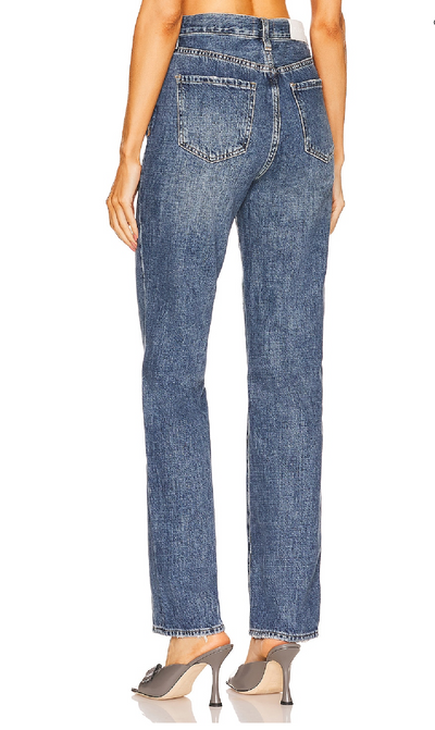 PISTOLA Cassie Crop Super High Rise Straight Crop Jeans - Tilbury