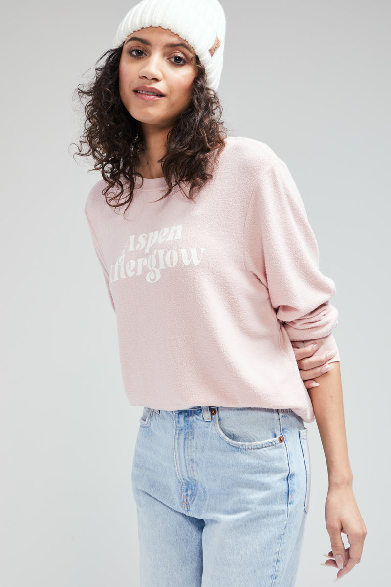 WILDFOX ASPEN AFTERGLOW SWEATSHIRT- BURNISHED LILAC